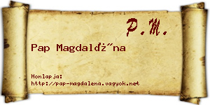 Pap Magdaléna névjegykártya